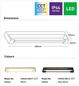 Mercator Jerome 18W LED Wall Light with CCT