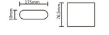 Technical Drawing and dimension of Eltanin 17 LED downward wall fixture in sleek design