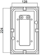 Technical drawing of Wall-mounted LED light with sleek design