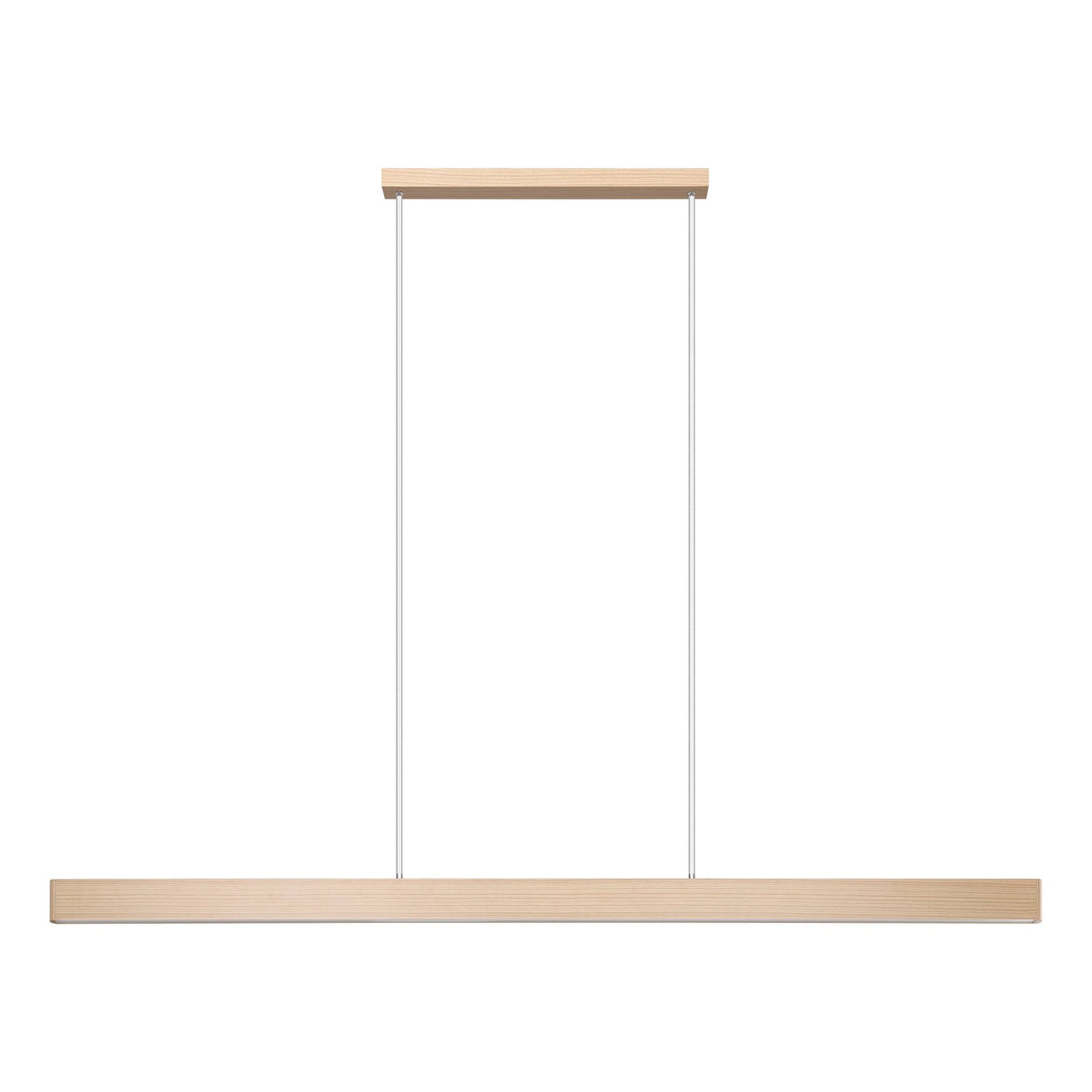 Oak Color Contemporary LED pendant light with 1800mm linear profile