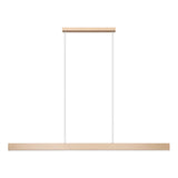 Oak Color Contemporary LED pendant light with 1800mm linear profile