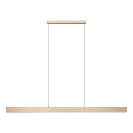 Oak Color Contemporary LED pendant light with 1800mm linear profile