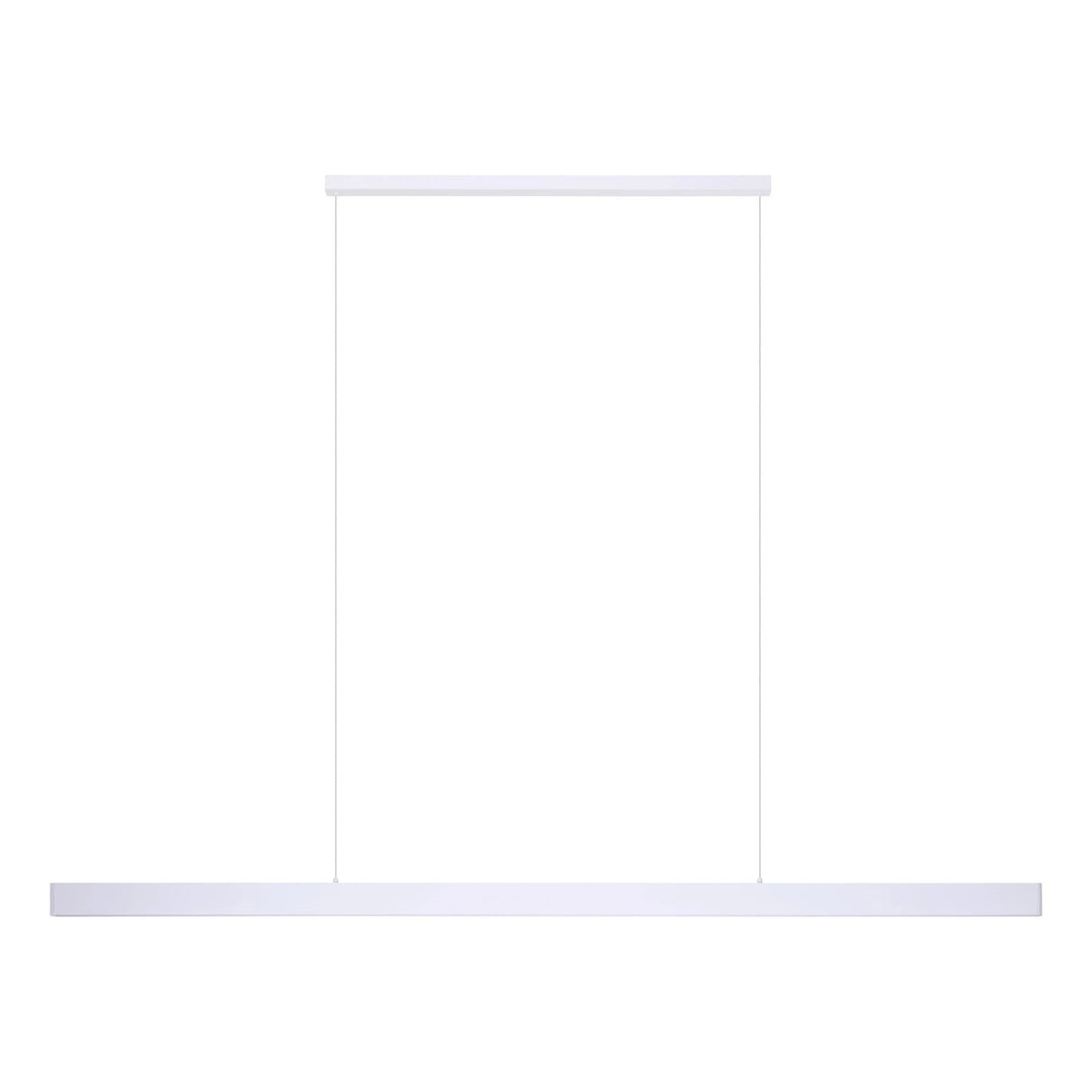 White Ultra-wide LED linear pendant by Eglo for commercial interiors