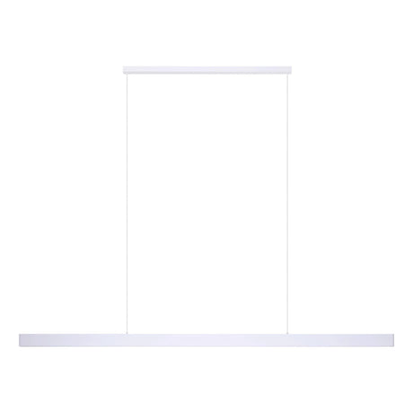 White Ultra-wide LED linear pendant by Eglo for commercial interiors