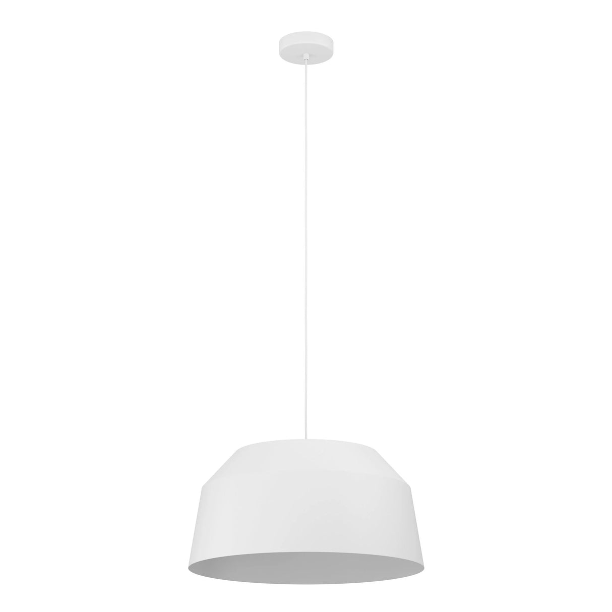 White pendant light on a white background