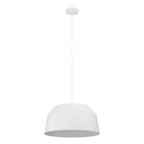 White pendant light on a white background