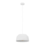 White color Compact pendant ceiling light in brushed finish by Eglo