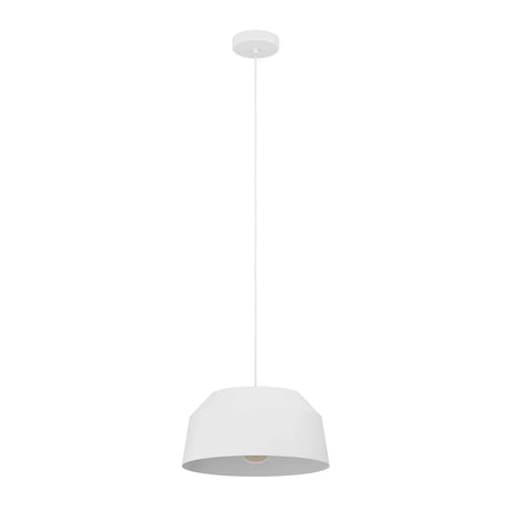 White color Compact pendant ceiling light in brushed finish by Eglo