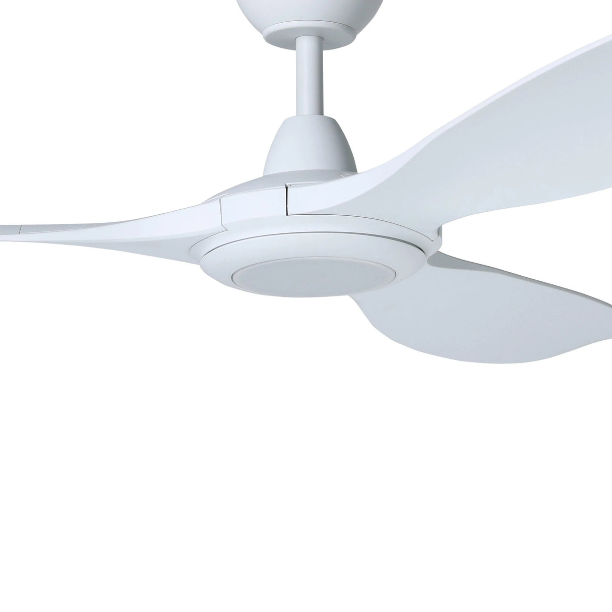 White ceiling fan on a white background