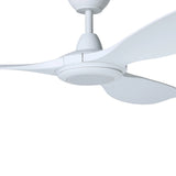 White ceiling fan on a white background
