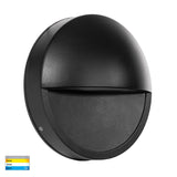 Durable black eyelid step light for exterior use