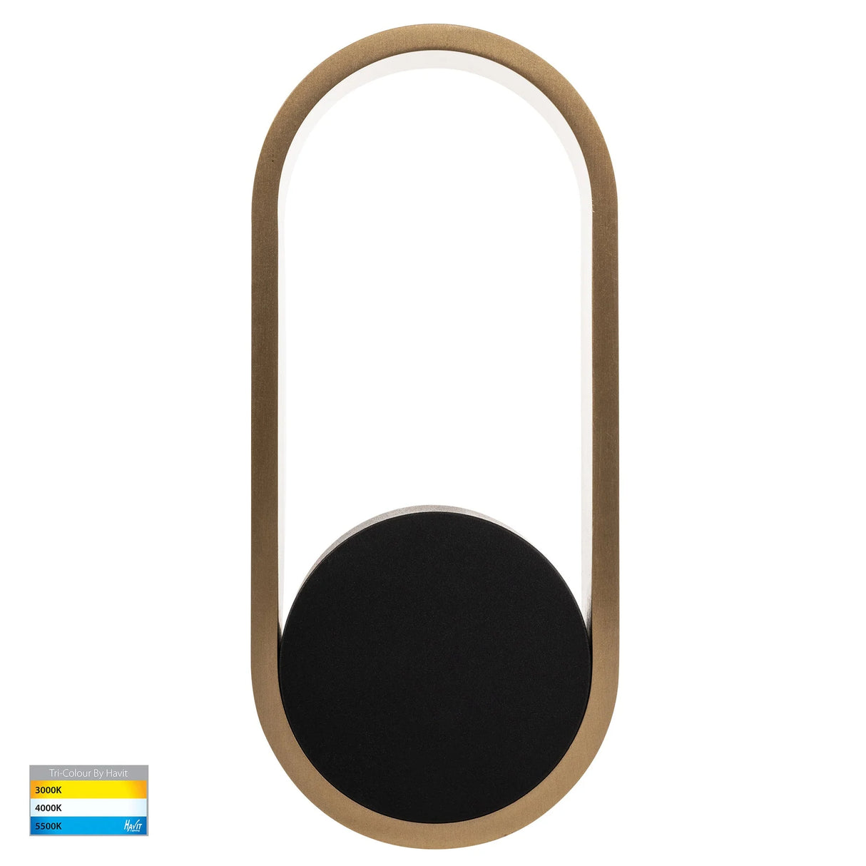 Havit Ovale wall light model HV8080T-BLK on exterior wall