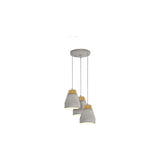 Modern industrial pendant lamp with grey concrete shade