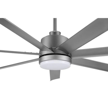 Ceiling fan with six blades on a white background