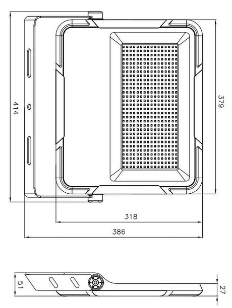 3A 100W/150W/200W Cct&Power Selectable Flood Light