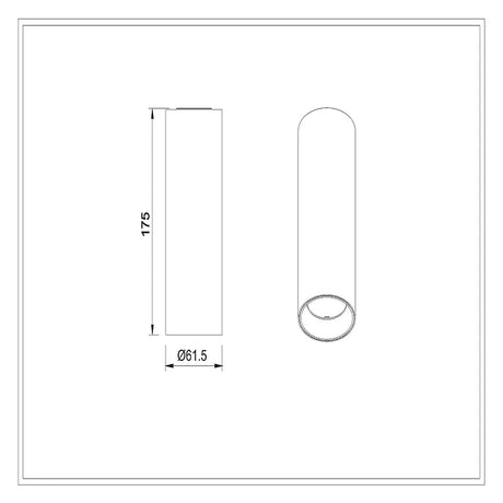 3A 15W Led Surface Mounted Light Gold DL1562
