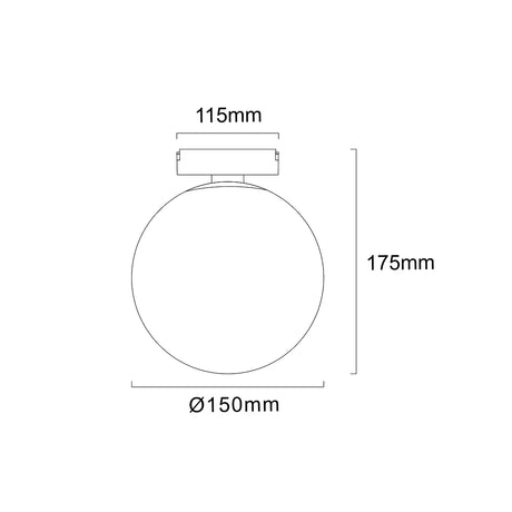 3A 24V Magnetic Thins Track Froseted Glass Ball 6W FGB16