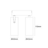 3A 24V Magnetic Thins Track Wall Light 2X12W THD16