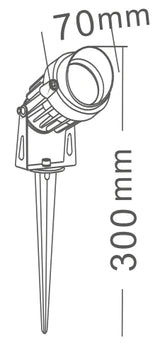 3A 7W Garden Spike Black CD75C02C