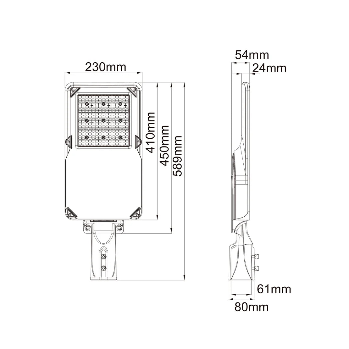 3A Power Selectable Street Light SL-A-100W