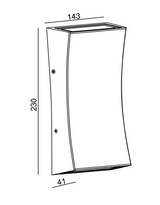 3A 2356 Up and Down Outdoor Wall Light IP54