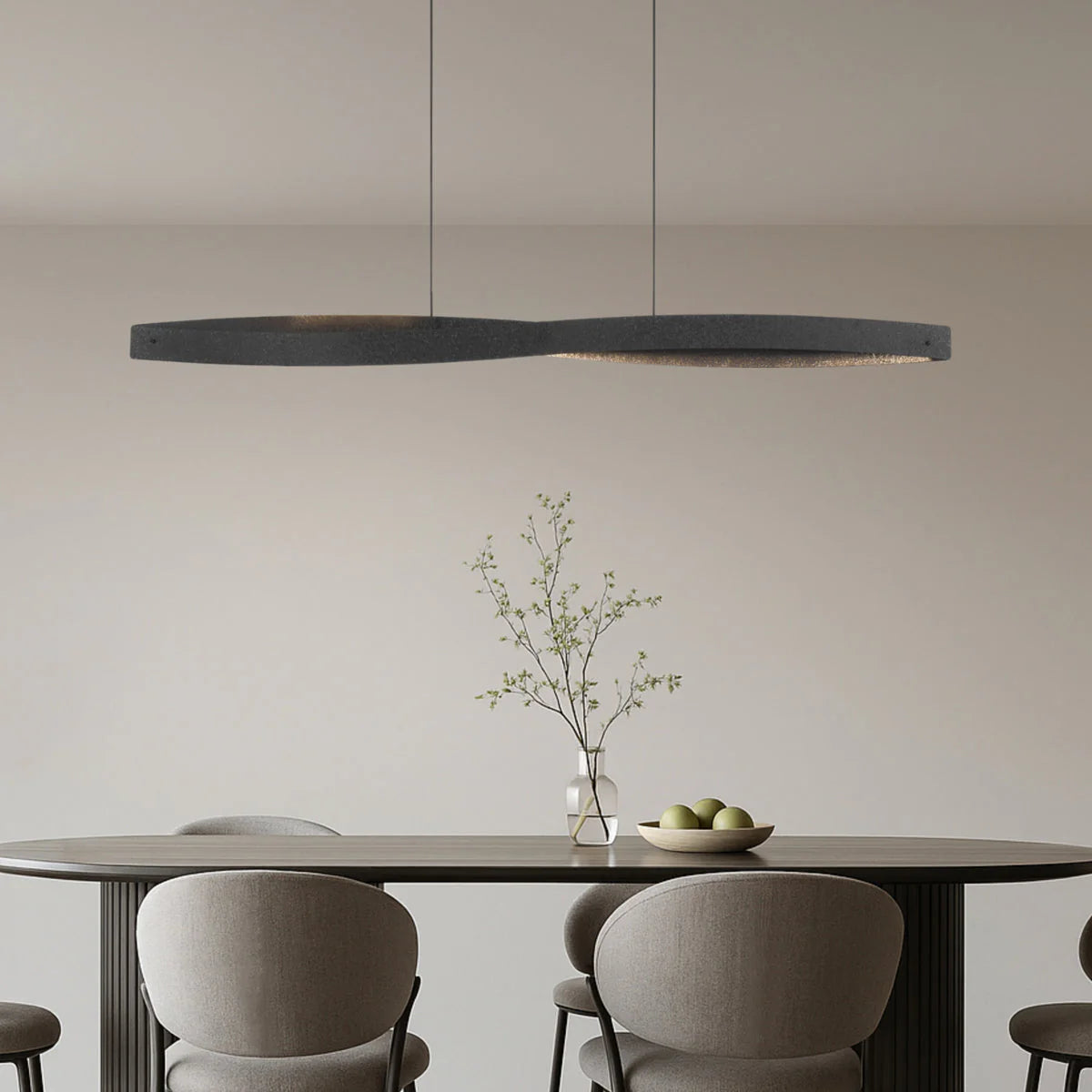 Telbix Arezzo 150 Pendant in black – bold sculptural LED pendant, modern‑industrial, dimmable, 3000K–led