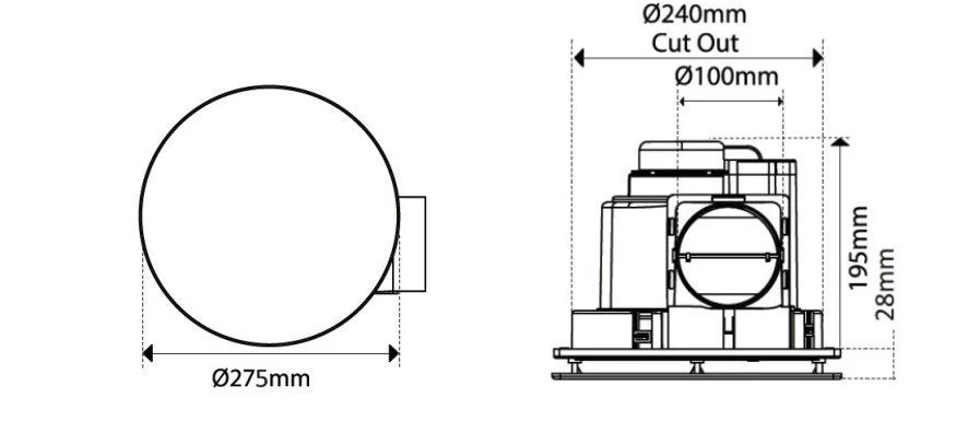 3A Altair 16 Exhaust Fan Round(H200-16)