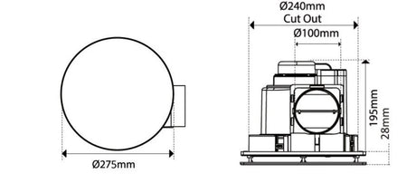 3A Altair 16 Exhaust Fan Round(H200-16)