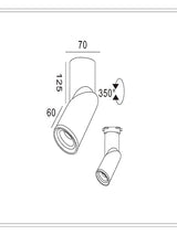 3A DL2035 18W Surface Mounted Downlight