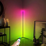 3A Led RGBW Corner Floor Lamp with Remote Warm White and Colours
