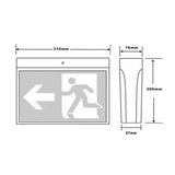 3A Surface Mount Led Exit Light 2001 BLK
