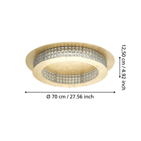Eglo Lighting Principe 44.1W Led Gold 700mm