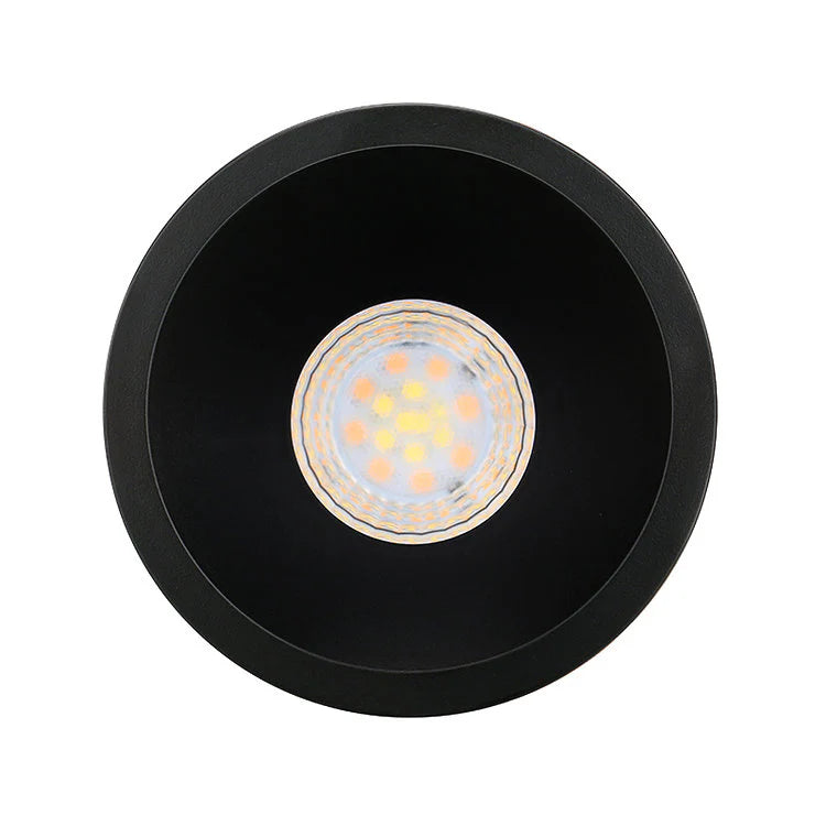 Black round Recessed SMD LED downlight ideal for modern interiors
