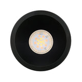 Black round Recessed SMD LED downlight ideal for modern interiors