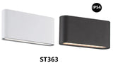 Black and white color Eltanin 17 outdoor wall light with bright downward beam