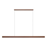 Walnut color Stylish extra-long LED ceiling light by Eglo
