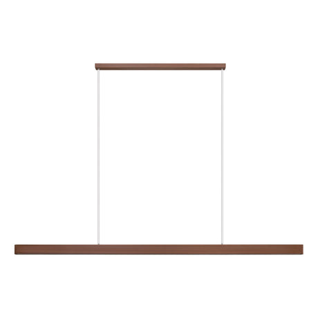 Walnut color Stylish extra-long LED ceiling light by Eglo