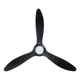 Black three-blade propeller on a white background