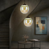 Aurora pendant illuminating a contemporary indoor space with warm 3000 K LED light.