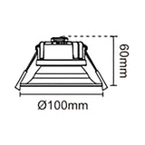 Technical drawing and dimension of Sleek and efficient LED downlight by 3A, model DL9417