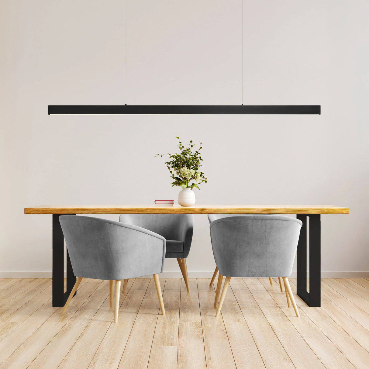 Eglo Climene 3 2400mm pendant installed above conference table