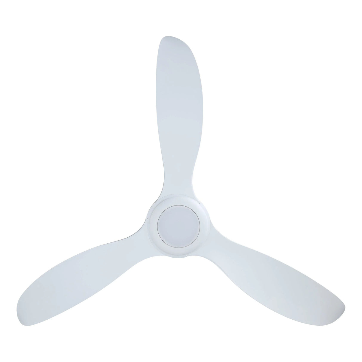 White three-blade fan on a white background
