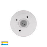 White step light fixture on a white background