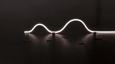 Domus Pleo waterproof neon strip light ideal for outdoor use on a dark background