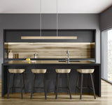 Eglo Climene 3 linear pendant used in contemporary office and kitchen design