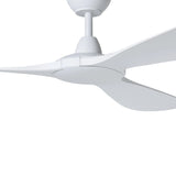 White ceiling fan on a white background