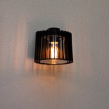 Weatherproof wall light exterior lighting fixture IP54 black finish