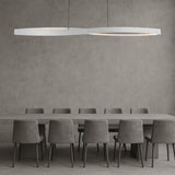Telbix Arezzo 240 linear LED pendant installed above a modern kitchen.