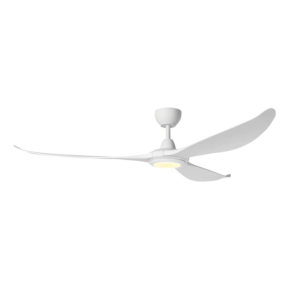 White ceiling fan on a white background