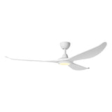 White ceiling fan on a white background